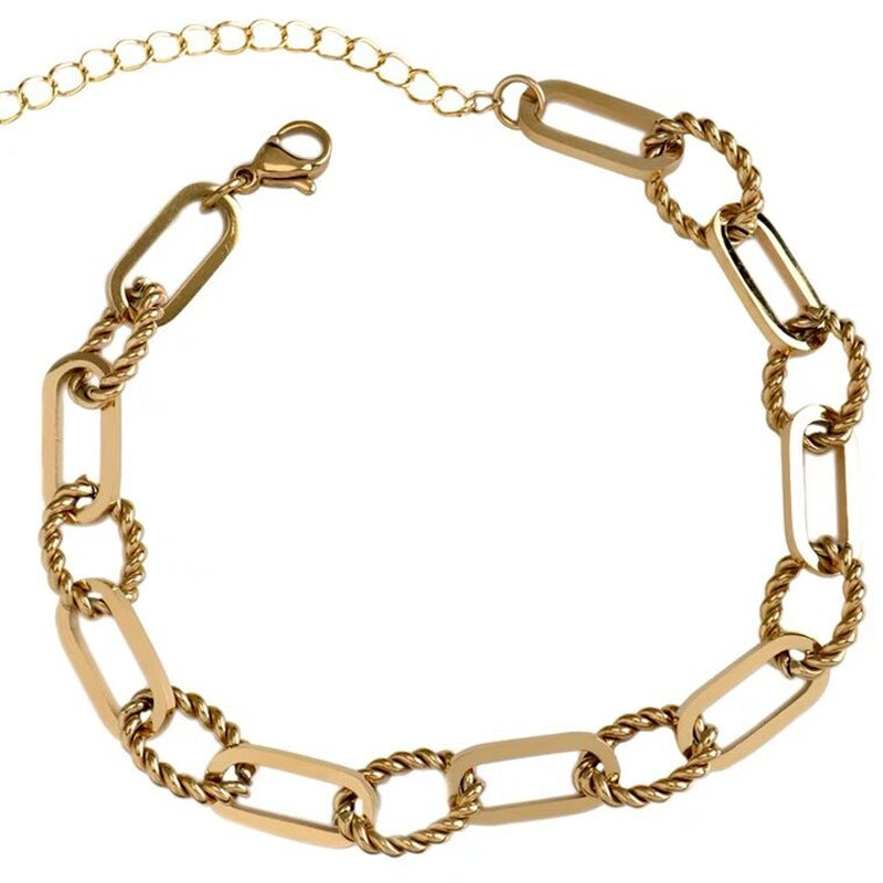 Minimalist 18K Gold-Plated Titanium Steel Bracelet