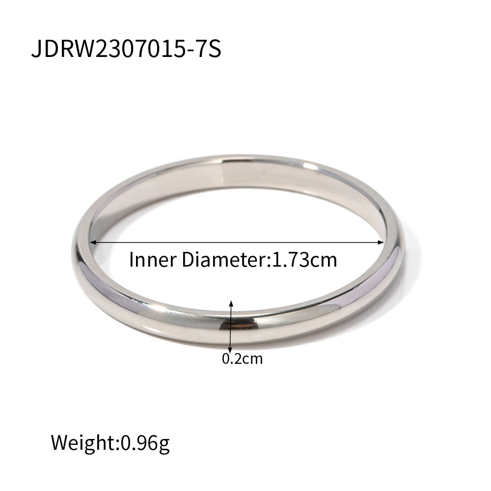18K Gold Plated Titanium Steel Women's Bracelet Ring