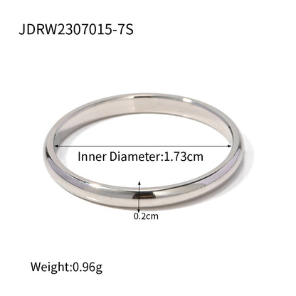 18K Gold Plated Titanium Steel Women's Bracelet Ring
