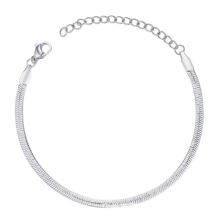 18K Gold Titanium Plated Steel Minimalist Bracelet