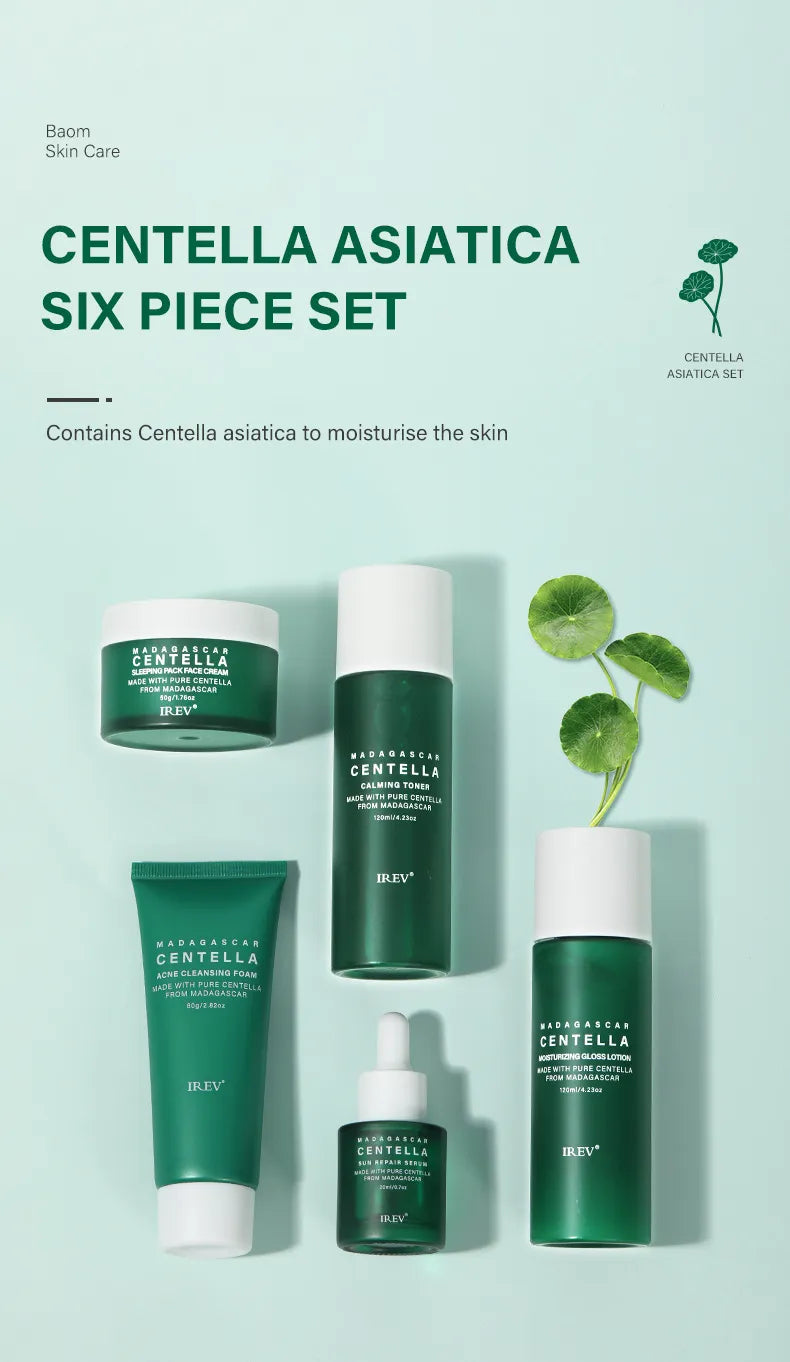 Private Label Skin Repair Centella Skin Care Kit Soothes Acne Face Care