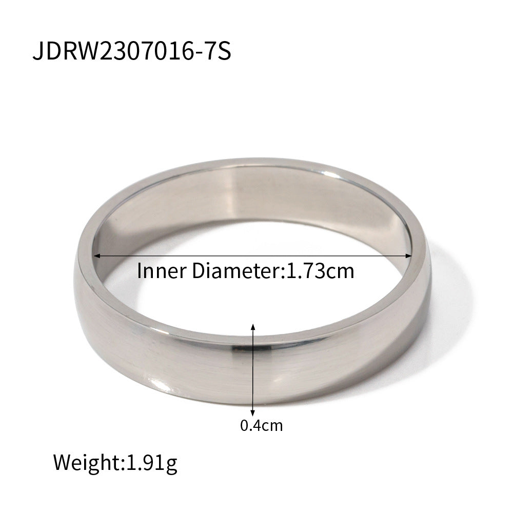 18K Gold Plated Titanium Steel Women's Bracelet Ring