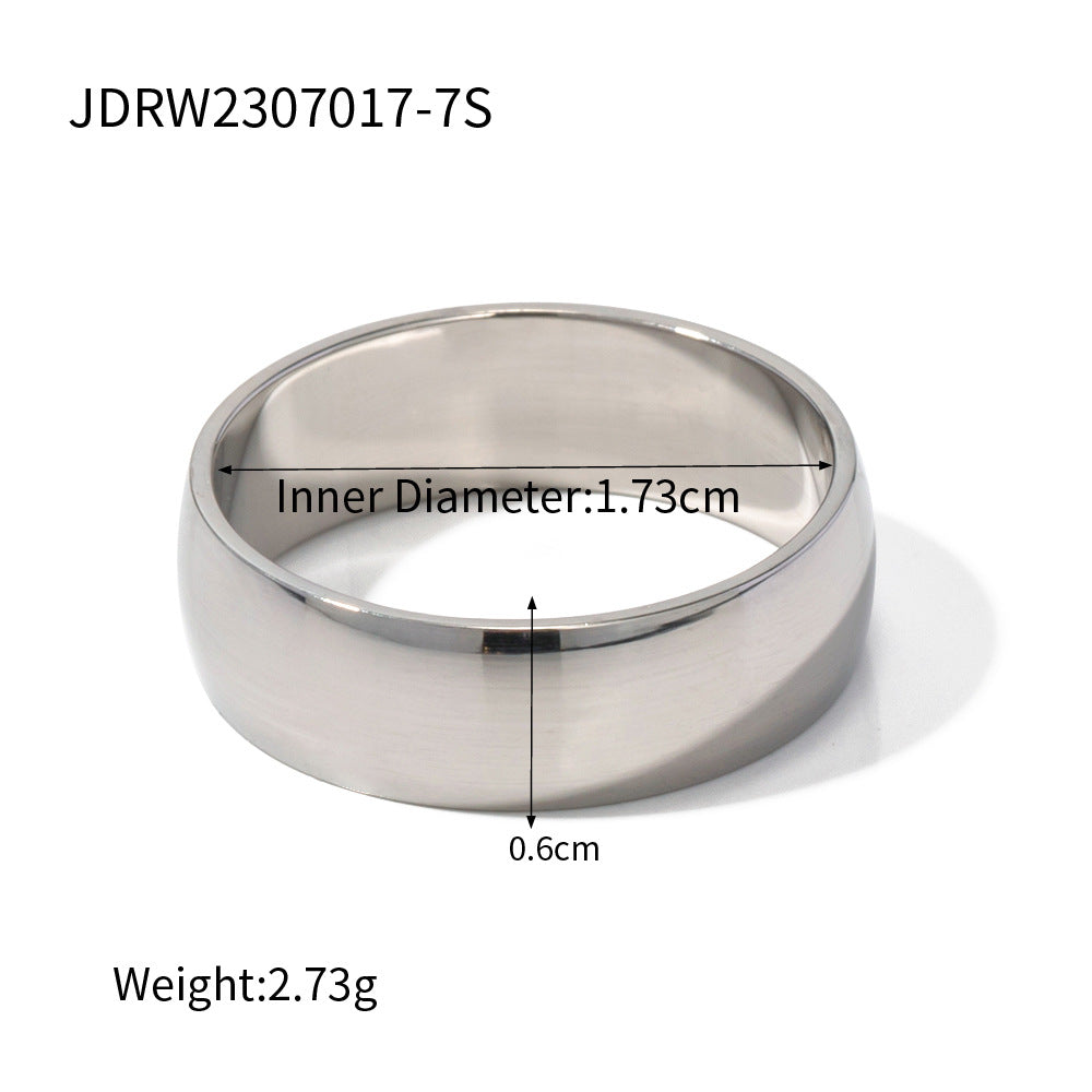 18K Gold Plated Titanium Steel Women's Bracelet Ring