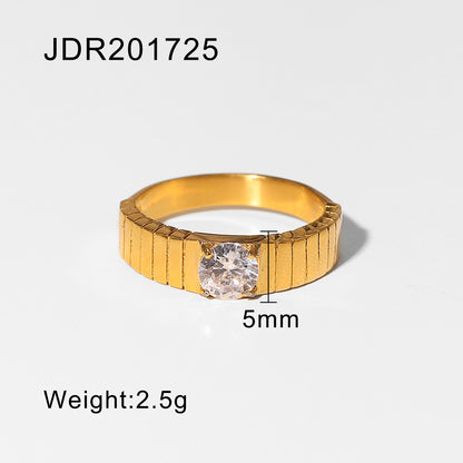18K Gold Plated Titanium Steel Ring