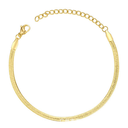 18K Gold Titanium Plated Steel Minimalist Bracelet