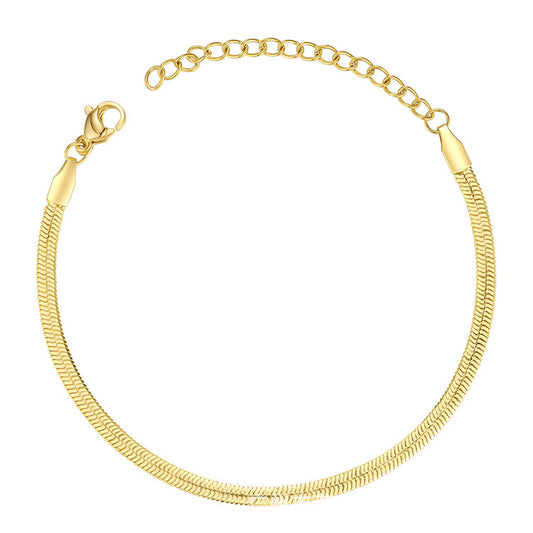 18K Gold Titanium Plated Steel Minimalist Bracelet
