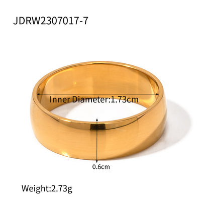 18K Gold Plated Titanium Steel Women's Bracelet Ring