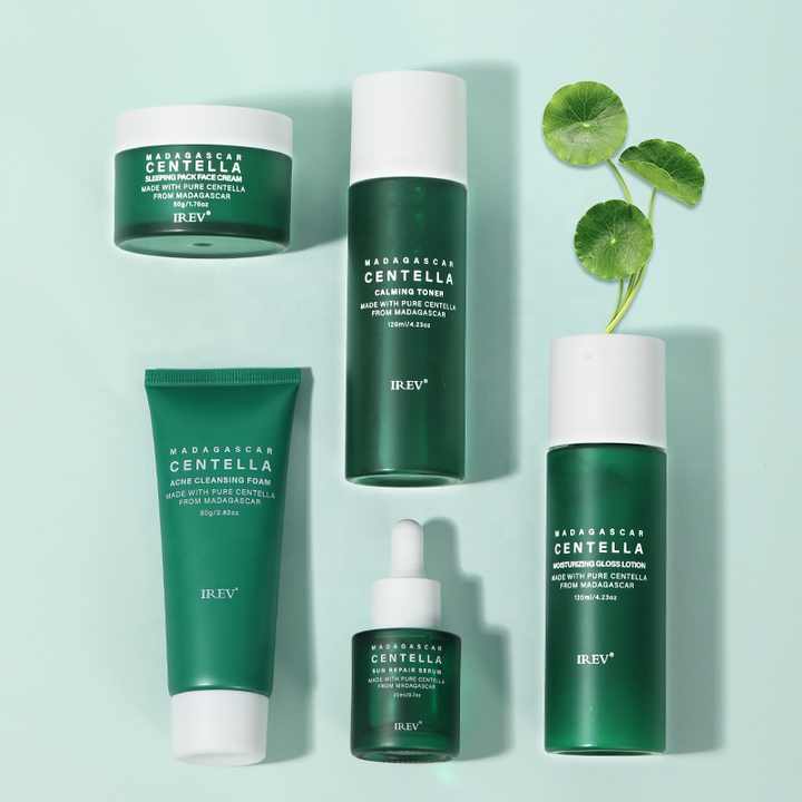 Private Label Skin Repair Centella Skin Care Kit Soothes Acne Face Care