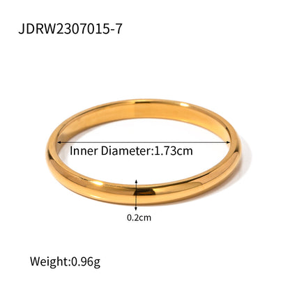 18K Gold Plated Titanium Steel Women's Bracelet Ring