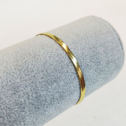 18K Gold Titanium Plated Steel Minimalist Bracelet